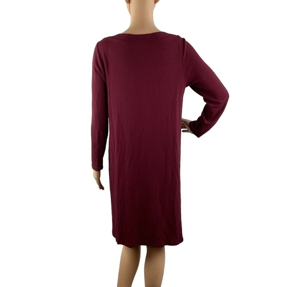 J. Jill Wearever Collection Knit Long Sleeve Dress Size M Petite - Picture 5 of 7